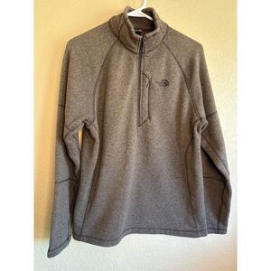 The North Face 1/4 Zip Brown Jacket Mens Medium Jacket Pull Over
